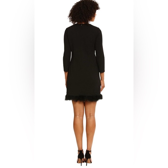 Maggy London Women's Feather Hem Party Dress Size 2 - Picture 3 of 10